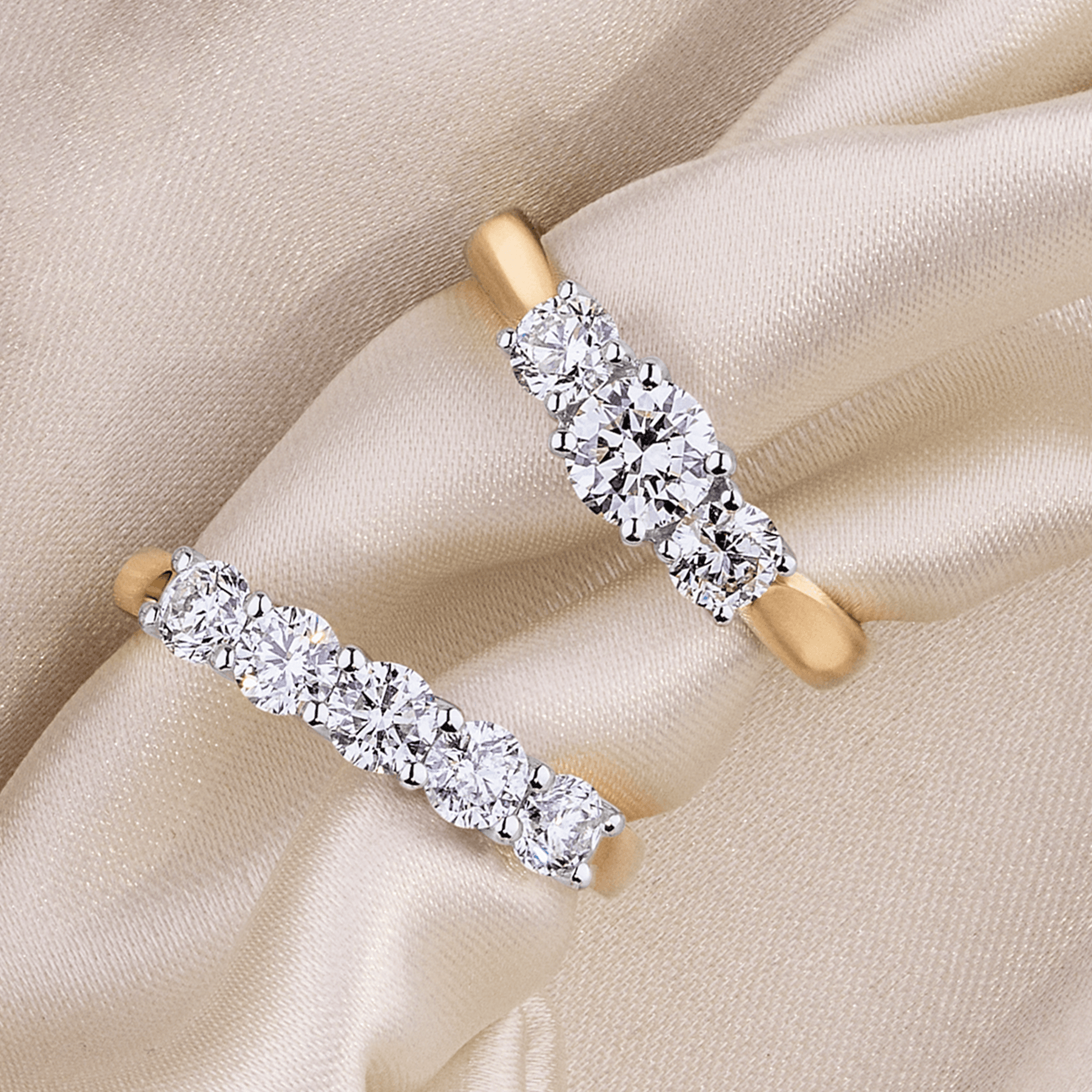 Bespoke Feature: 18ct White Gold Diamond Engagement & Wedding Ring - Phenix  Jewellery
